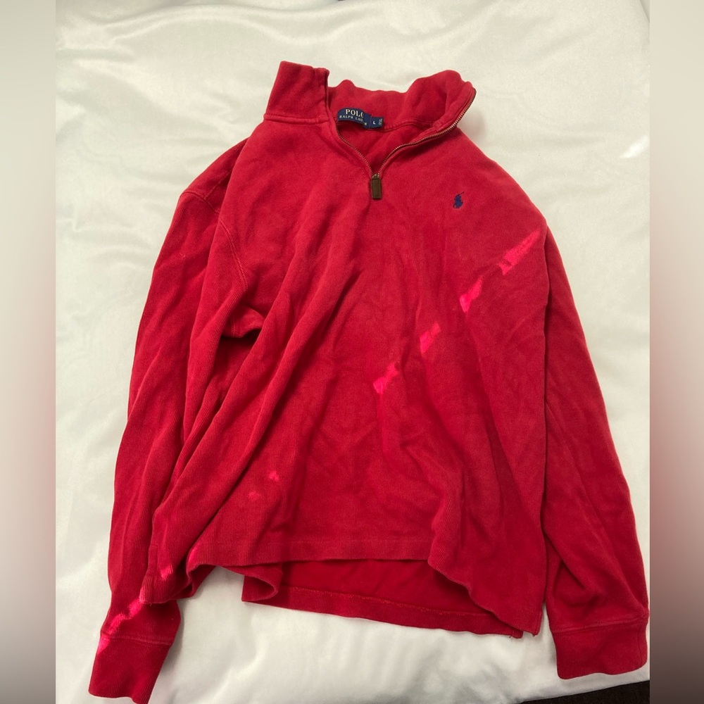 Large quarter zip polo